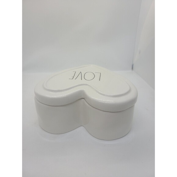 Rae Dunn Heart Shaped LOVE Trinket Jewelry Box Container Heart Valentine’s Gift - Picture 11 of 13